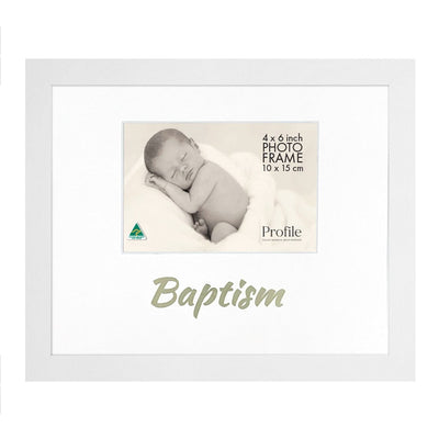 Occasion Photo Frame "Baptism" - Gold from our Australian Made Gift Occasion Picture Frames collection by Profile Products Australia