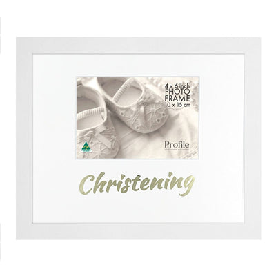 Occasion Photo Frame "Christening" - Gold from our Australian Made Gift Occasion Picture Frames collection by Profile Products Australia