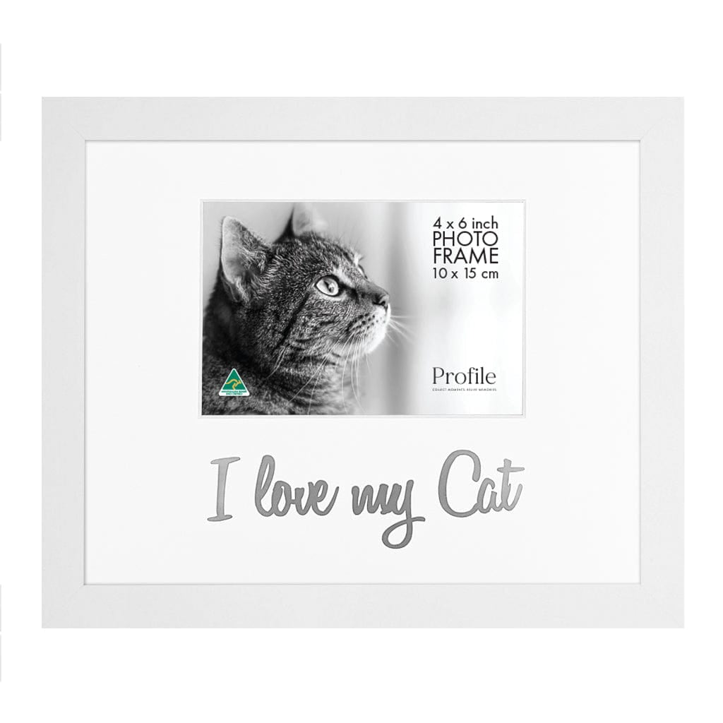 Occasion Photo Frame "I Love My Cat" from our Australian Made Gift Occasion Picture Frames collection by Profile Products Australia