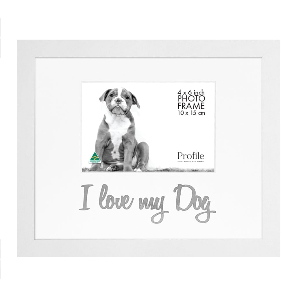 Occasion Photo Frame "I Love My Dog" from our Australian Made Gift Occasion Picture Frames collection by Profile Products Australia