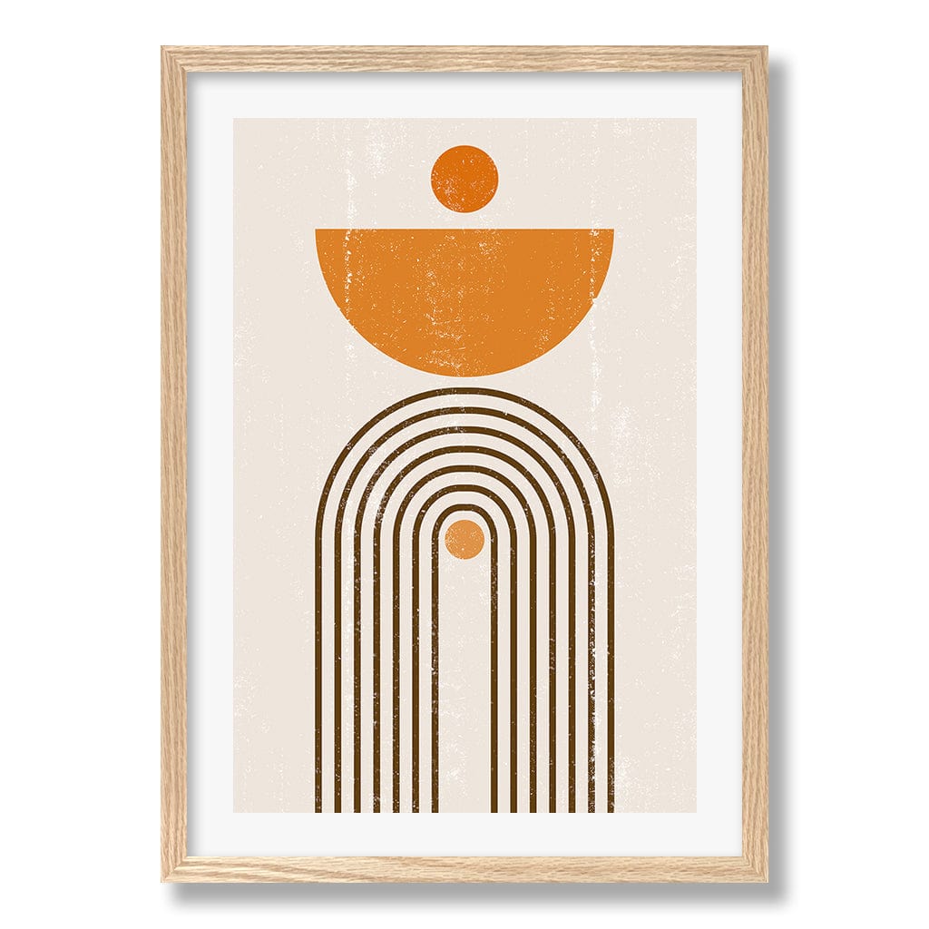 Orange Boho Sun Arch Wall Art Print from our Australian Made Framed Wall Art, Prints & Posters collection by Profile Products Australia