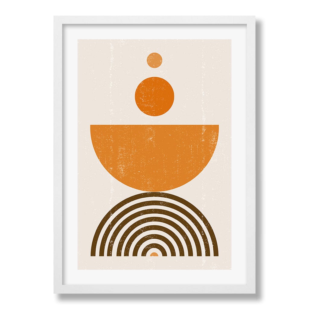 Orange Boho Sun Bowl Wall Art Print from our Australian Made Framed Wall Art, Prints & Posters collection by Profile Products Australia