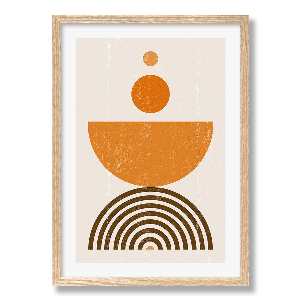 Orange Boho Sun Bowl Wall Art Print from our Australian Made Framed Wall Art, Prints & Posters collection by Profile Products Australia