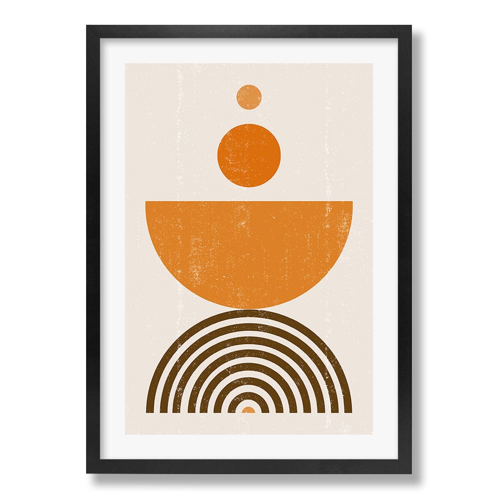 Orange Boho Sun Bowl Wall Art Print from our Australian Made Framed Wall Art, Prints & Posters collection by Profile Products Australia