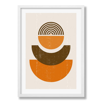 Orange Boho Sun Shapes Wall Art Print from our Australian Made Framed Wall Art, Prints & Posters collection by Profile Products Australia