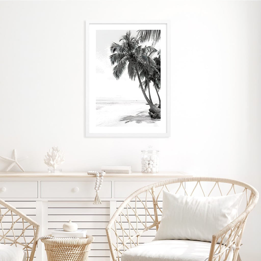 Palm Island Dreams B&W Wall Art Print from our Australian Made Framed Wall Art, Prints & Posters collection by Profile Products Australia