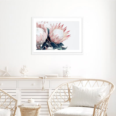 Protea Flowers Wall Art Print from our Australian Made Framed Wall Art, Prints & Posters collection by Profile Products Australia