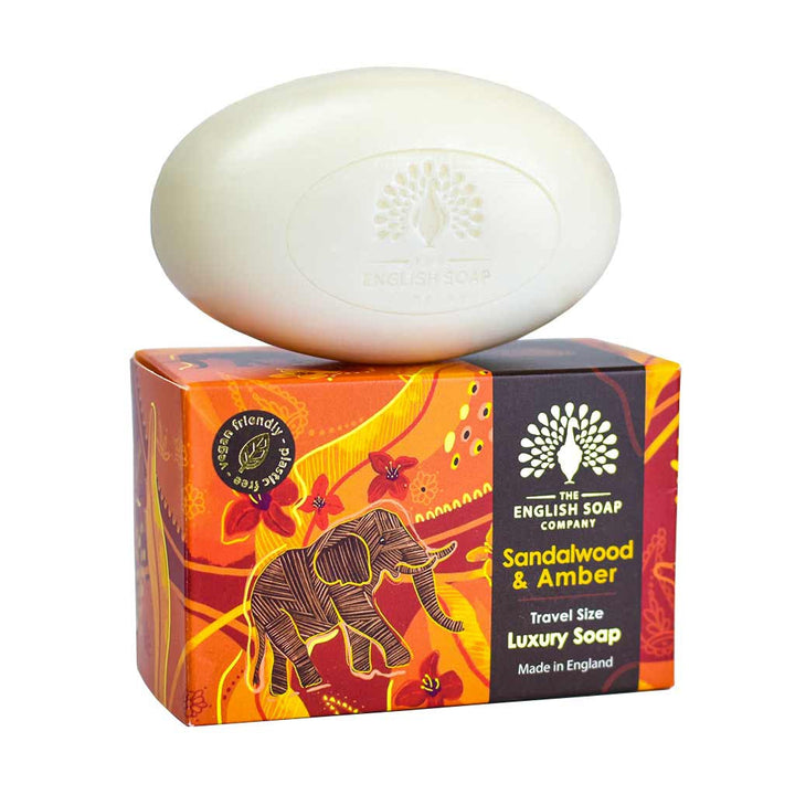 Sandalwood & Amber Mini Travel Soap from our Luxury Bar Soap collection by The English Soap Company