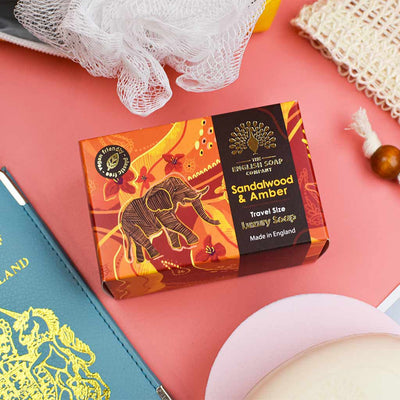 Sandalwood & Amber Mini Travel Soap from our Luxury Bar Soap collection by The English Soap Company