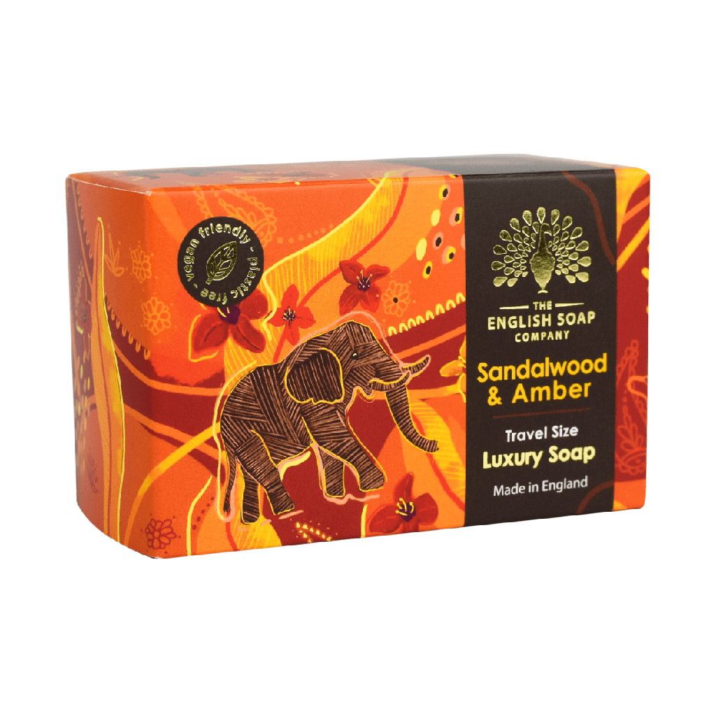 Sandalwood & Amber Mini Travel Soap from our Luxury Bar Soap collection by The English Soap Company