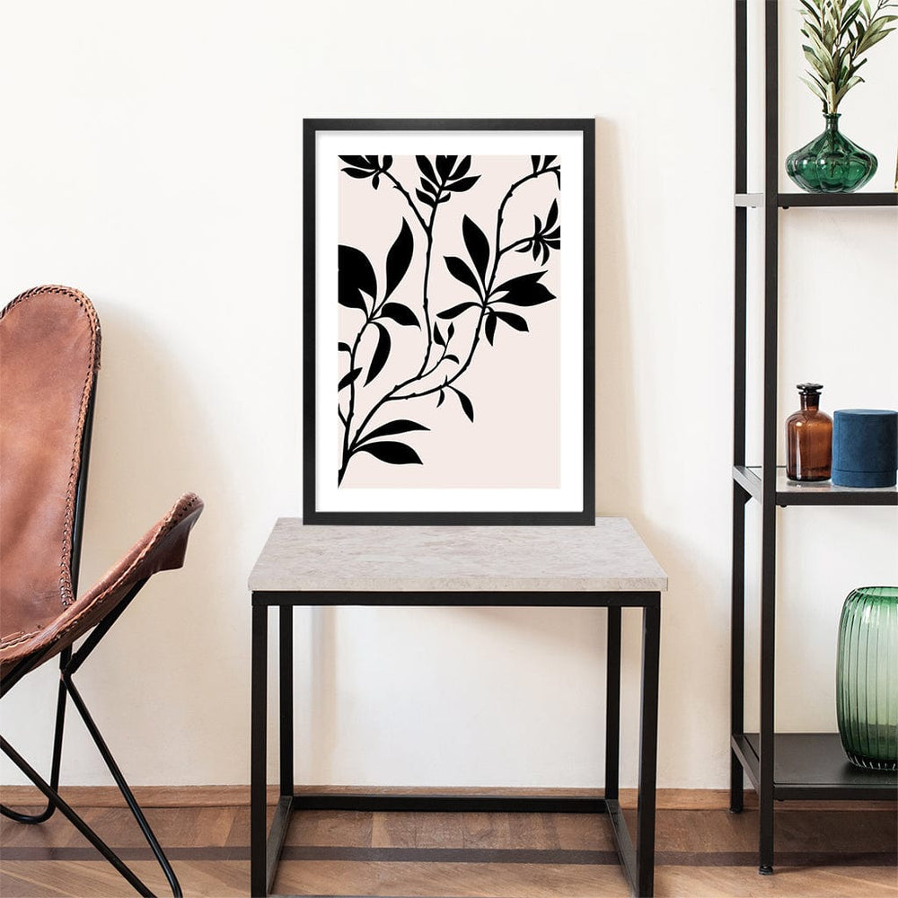 Silhouette Branch Leaves Day Wall Art Print from our Australian Made Framed Wall Art, Prints & Posters collection by Profile Products Australia