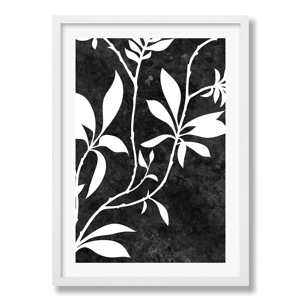 Silhouette Branch Leaves Night Wall Art Print from our Australian Made Framed Wall Art, Prints & Posters collection by Profile Products Australia