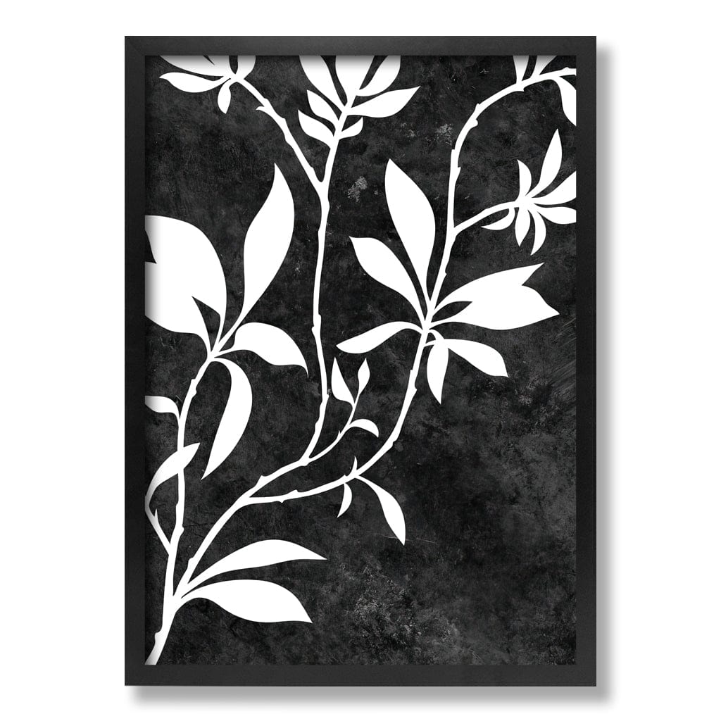 Silhouette Branch Leaves Night Wall Art Print from our Australian Made Framed Wall Art, Prints & Posters collection by Profile Products Australia