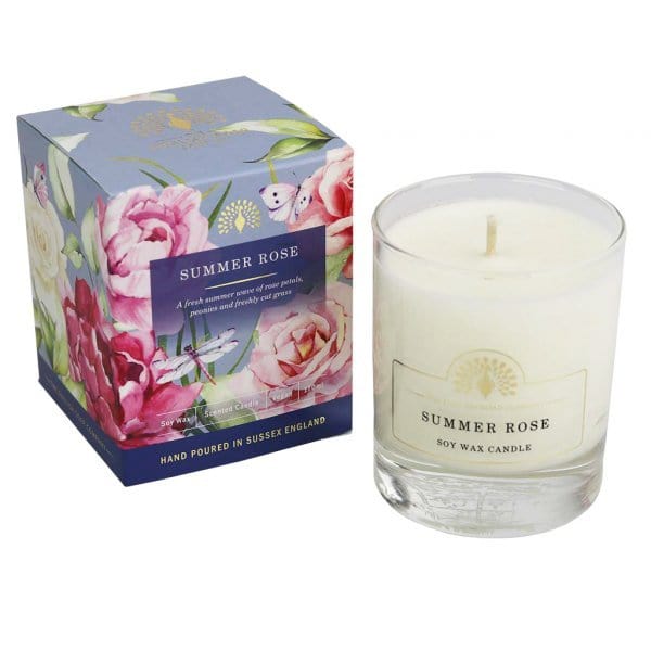Summer Rose Scented Candle from our Candles collection by The English Soap Company