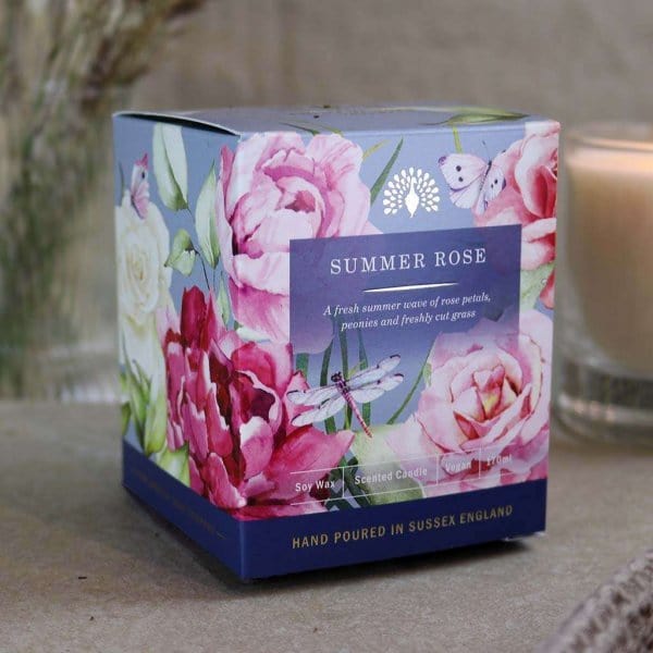 Summer Rose Scented Candle from our Candles collection by The English Soap Company