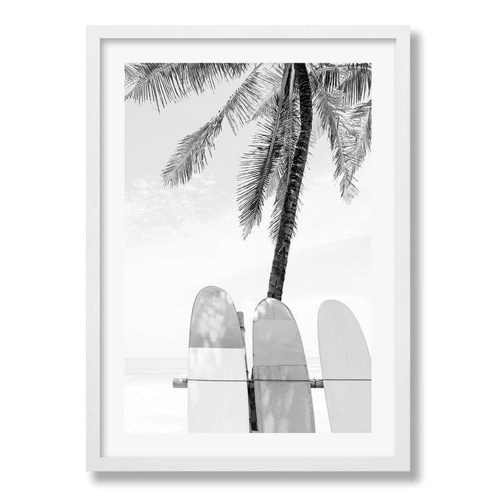 Surfboard Rack 2 B&W Wall Art Print from our Australian Made Framed Wall Art, Prints & Posters collection by Profile Products Australia