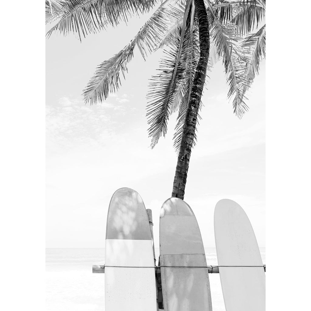Surfboard Rack 2 B&W Wall Art Print from our Australian Made Framed Wall Art, Prints & Posters collection by Profile Products Australia