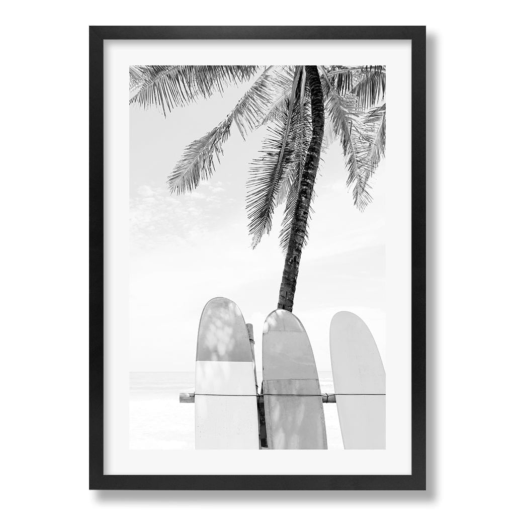 Surfboard Rack 2 B&W Wall Art Print from our Australian Made Framed Wall Art, Prints & Posters collection by Profile Products Australia