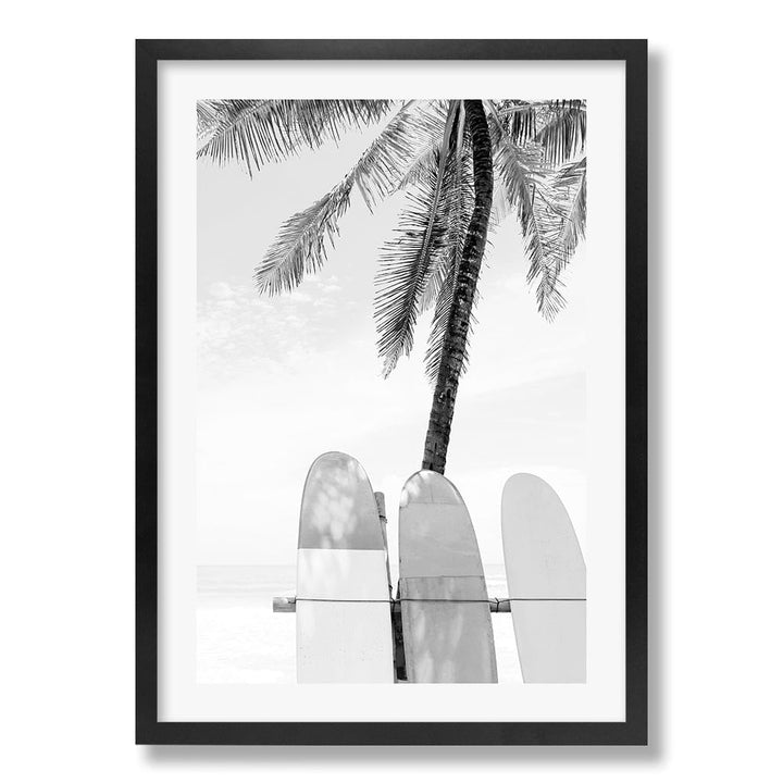 Surfboard Rack 2 B&W Wall Art Print from our Australian Made Framed Wall Art, Prints & Posters collection by Profile Products Australia