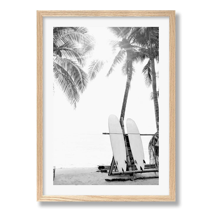 Surfboard Sunrise B&W Wall Art Print from our Australian Made Framed Wall Art, Prints & Posters collection by Profile Products Australia