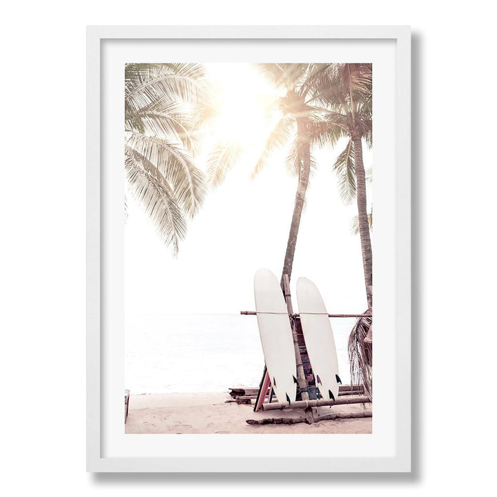 Surfboard Sunrise Wall Art Print from our Australian Made Framed Wall Art, Prints & Posters collection by Profile Products Australia