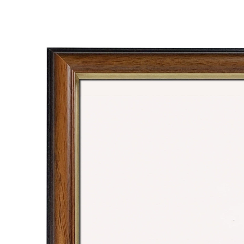 Traditional Walnut Gold Timber A4 Picture Frame from our Australian Made A4 Picture Frames collection by Profile Products Australia