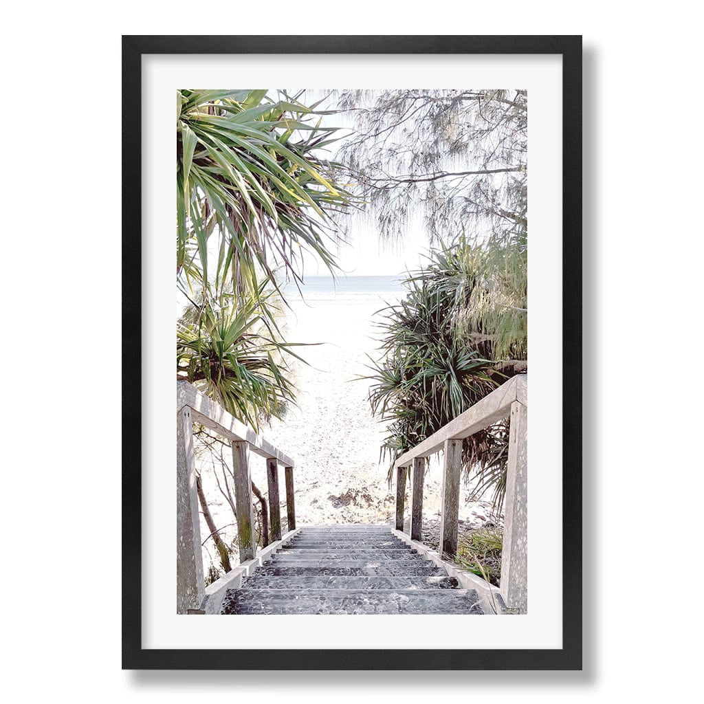 Wategos Beach Stairs Wall Art Print from our Australian Made Framed Wall Art, Prints & Posters collection by Profile Products Australia