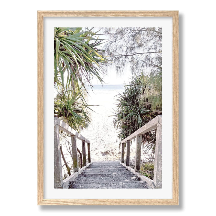 Wategos Beach Stairs Wall Art Print from our Australian Made Framed Wall Art, Prints & Posters collection by Profile Products Australia