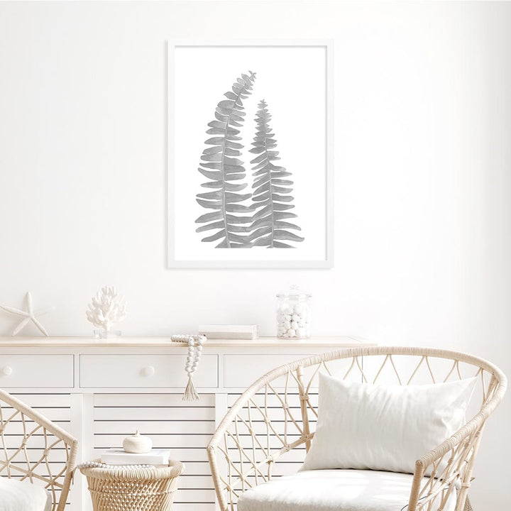 Watercolour Fern Leaves Wall Art Print from our Australian Made Framed Wall Art, Prints & Posters collection by Profile Products Australia