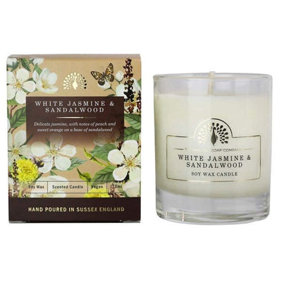 White Jasmine and Sandalwood Scented Candle from our Candles collection by The English Soap Company