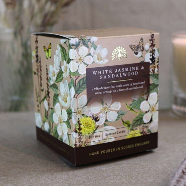 White Jasmine and Sandalwood Scented Candle from our Candles collection by The English Soap Company