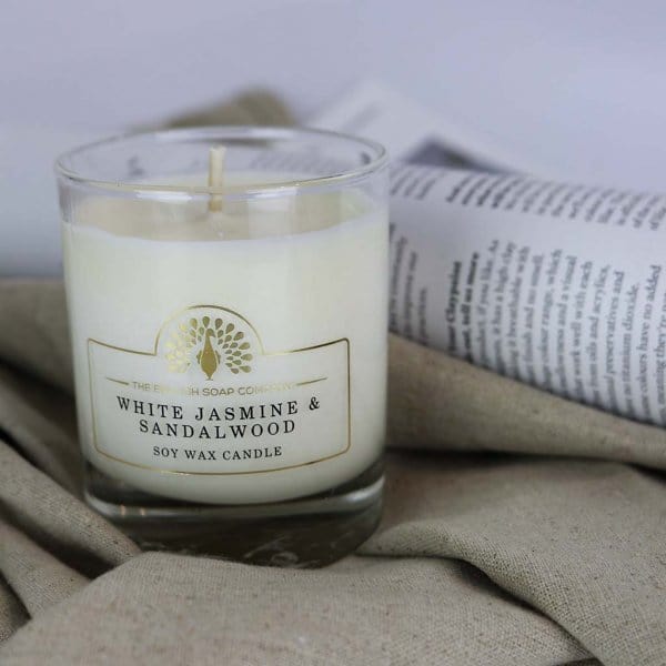 White Jasmine and Sandalwood Scented Candle from our Candles collection by The English Soap Company