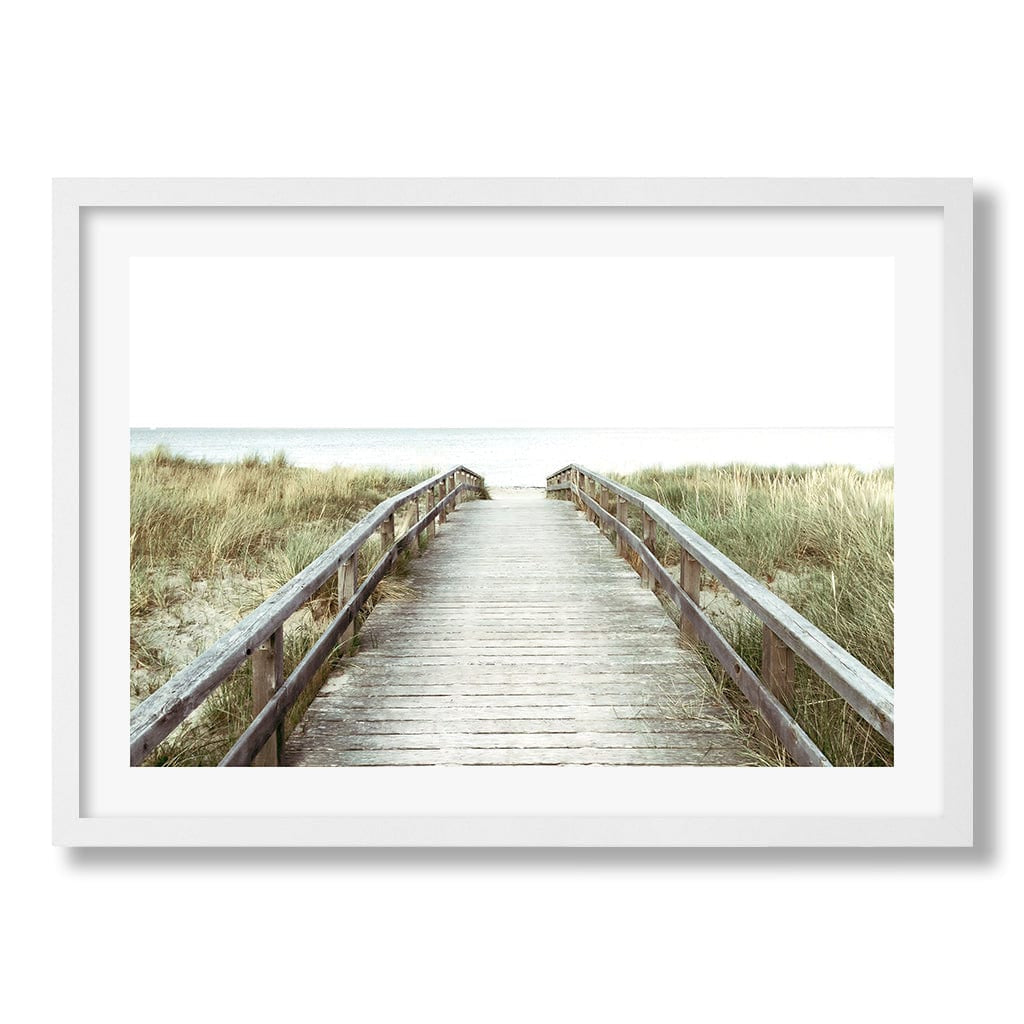 Wooden Beach Path Wall Art Print from our Australian Made Framed Wall Art, Prints & Posters collection by Profile Products Australia