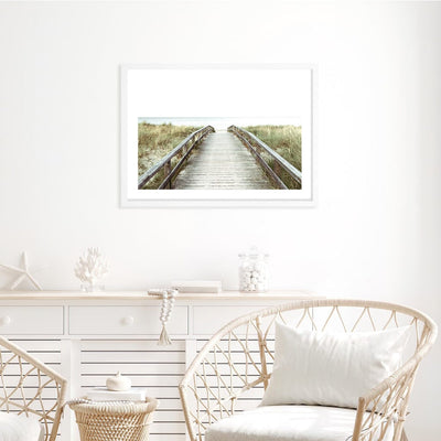 Wooden Beach Path Wall Art Print from our Australian Made Framed Wall Art, Prints & Posters collection by Profile Products Australia